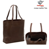 JUNEAU LEATHER TOTE W/POCKET