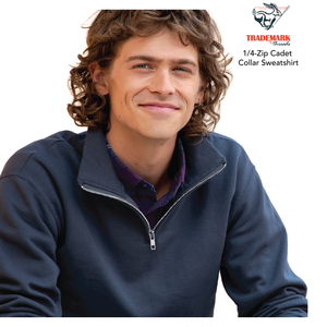 NuBlend® 1/4-Zip Cadet Collar Sweatshirt