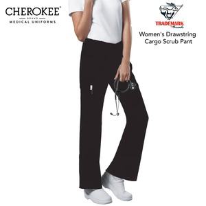 Women's Flare Leg Drawstring Scrub Pant