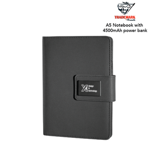 A5 Notebook with  4500mAh power bank
