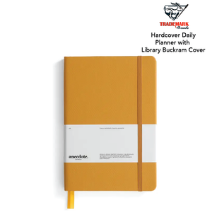 Hardcover Daily Planner with  Library Buckram Coverm Cover