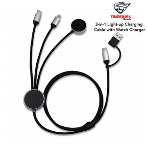 3-in-1 Light-up Charging Cable with Watch Charger