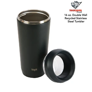 TOPL 16 oz. Double Wall Recycled Stainless Steel Tumbler