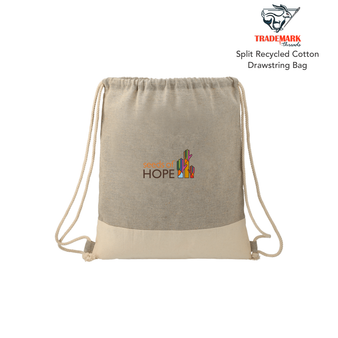 Felician Sisters Split Recycled Cotton Drawstring Bag