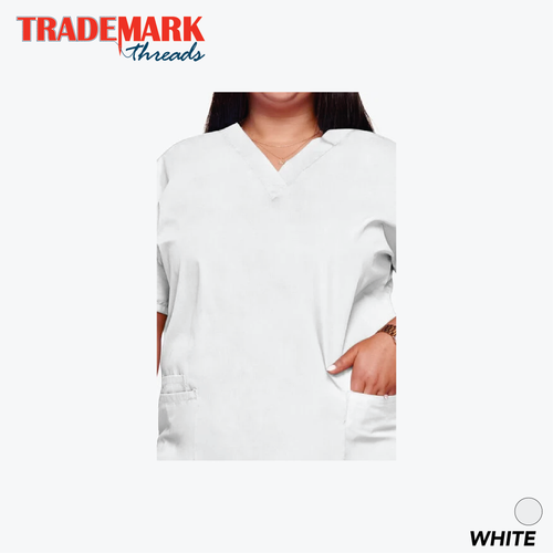 Women's V-Neck 2 Pocket Solid Scrub Top