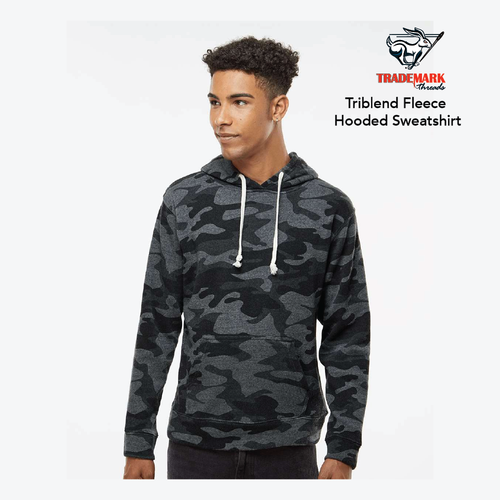 Triblend Fleece Hooded Sweatshirt
