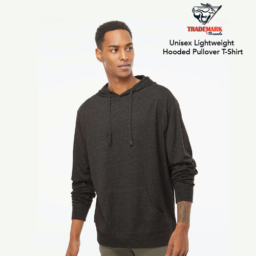 Unisex Lightweight Hooded Pullover T-Shirt