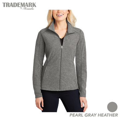 Ladies Heather Microfleece Full-Zip Jacket