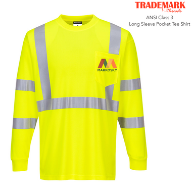 Markosky Long Sleeve pocket tee - ANSI Class 3