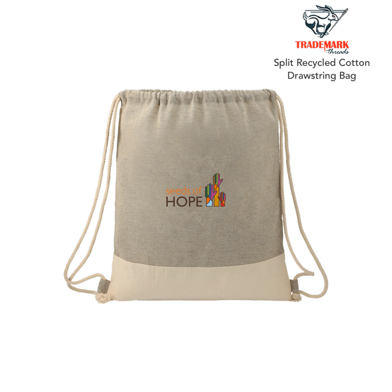 Felician Sisters Split Recycled Cotton Drawstring Bag