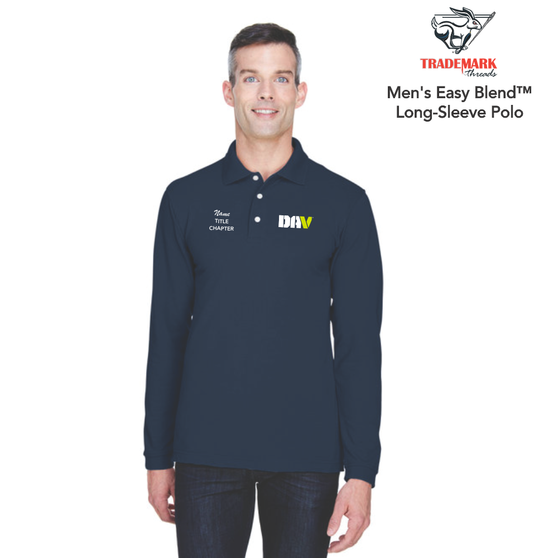 DAV Men's Easy Blend™ Long-Sleeve Polo