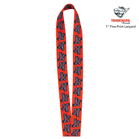 1" Fine-Print Lanyard