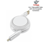 4-in-1 Retractable Cable with Interchangeable Connectors