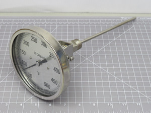 REOTEMP Model J  Bimetal Thermometer 50 to 500 F For Sale