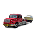 2001 Freightliner FL112 Day Cab Truck - Ex-LA Fire Dept Hazmat Hauler, Cat C12 Engine, Allison Auto, Low 302K Miles, Oversize Load Ready with LAFD Servicing!