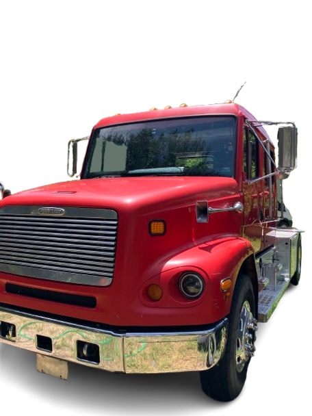 2001 Freightliner FL112 Day Cab Truck - Ex-LA Fire Dept Hazmat Hauler, Cat C12 Engine, Allison Auto, Low 302K Miles, Oversize Load Ready with LAFD Servicing!