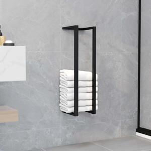 Towel Rack Black 5"x5"x23.6" Iron A949-325919