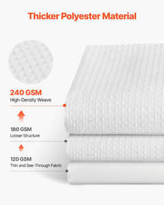 White Fabric Shower Curtain, 240 GSM Weighted Waffle Shower Curtains, Polyester Curtain with Rust-R E415-YLGGKSDL7272SA0CJ001V0