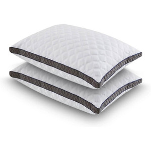 Set of 2 Standard Shredded Memory Foam Polyester Pillow with Removeable Cover Q280-SBFCPST39284651