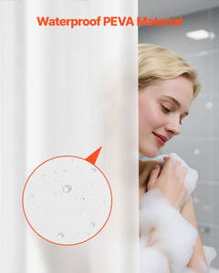 Shower Curtain Liner, 8G Heavy-Duty PEVA Shower Liner, 2-Pack Waterproof Plastic Liners with 3 Magn E415-YLNCGGKSPEVAXXUIF001V0