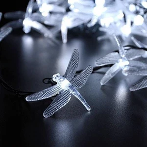 Style: Bright White - Solar Powered DragonFly LED Light String K290-5747679557