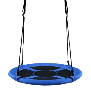 40 Inch Flying Saucer Tree Swing Indoor Outdoor Play Set-Blue - Color: Blue D681-SP36638BL
