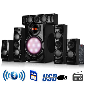 beFree Sound 5.1 Channel Surround Sound Bluetooth Speaker System in Black D970-BFS510C