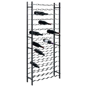  Wine Rack for 96 Bottles Black Iron A949-325923