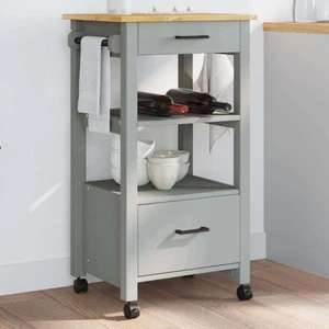  Kitchen Trolley MONZA 18.9"x15.7"x34.8" Solid Wood Pine A949-376083