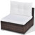  5 Piece Patio Lounge Set with Cushions Poly Rattan Brown A949-42099