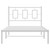 Metal Bed Frame without Mattress with Headboard White 39.4"x78.7 A949-374285