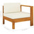 Middle Sofa with 1 Armrest Cream White Solid Acacia Wood A949-310642