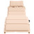  Sun Lounger with Cushion Beige Solid Wood Acacia A949-367635
