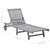  Patio Sun Lounger with Cushion Gray Solid Acacia Wood A949-3061366