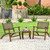 Solid Wood and Rattan 3-Piece Outdoor Patio Furniture Table Chairs Set Q280-TSWEPFS14950362