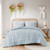 Twin/Twin XL 2-Piece Blue Pompom Microfiber Hypoallergenic Comforter Set Q280-BLTWXL956553