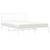 Metal Bed Frame without Mattress with Headboard White 59.1"x78.7 A949-374488