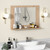 Rectangular 23 x 17 inch Bathroom Wall Mirror with Shelf in Brown Wood Finish Q280-BRMWS49283971