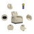 Massage Recliner Chair Cream Faux Leather A949-3205980