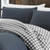 King size 100% Cotton Reverse Plaid Gray/White Comforter Set Q280-EDBAWA8828