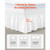 Wrap Around Bed Skirt, 15 in Drop, White Dust Ruffle Queen Size, Three Sides Adjustable Bedskirt wi E415-HRSCQDLQUEENGHF84001V0