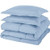 Queen Size Reversible Microfiber Down Alternative Comforter Set in Blue Q280-CBQU7357