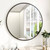 Round 30-inch Circular Bathroom Wall Mirror with Black Frame Q280-BLTMCVW5913457932