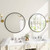 Round 30-inch Circular Bathroom Wall Mirror with Black Frame Q280-BLTMCVW5913457932
