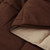 King/Cal King Traditional Microfiber Reversible 3 Piece Comforter Set in Brown Q280-CHKI4872