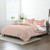 Twin 2 Piece Clay and White Reversible Daisy Medallion Striped Comforter Set Q280-TWCL4299