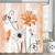 72"W x 72"H Orange Vibrant Floral Butterfly Polyester Shower Curtain Q280-ORRFDC7272