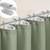 72"W x 78"H Sage Green Waffle Textured 3 in 1 Shower Curtain Set Q280-WAFSGR1978