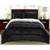 Full Size 3 Piece Ultra Soft Sherpa Wrinkle Resistant Comforter Set in Black Q280-GFUL3599