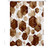 72"W x 72"H Brown White Hexagonal Pattern Polyester Shower Curtain Q280-BRNPSH7272